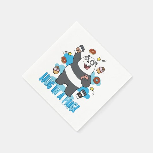 Panda Beer - Hug in een Mok! Servet (Hoek)