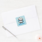 Panda Beer - Hug in een Mok! Vierkante Sticker (Envelop)