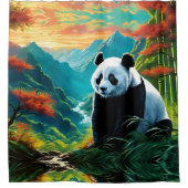 Panda Beer in de wolken Douchegordijn (Voorkant)