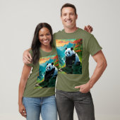 Panda Beer in de wolken T-shirt (Unisex)