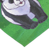 Panda-Beer in Santa Hat op groen Korte Tafelloper (Hoek)