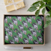 Panda-Beer in Santa Hat op groen Tissuepapier (Geschenk)