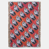 Panda-Beer in Santa Hat op rood Deken (Voorkant Verticaal)