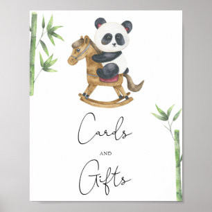 Panda Beer - kaarten en cadeaus baby shower Poster