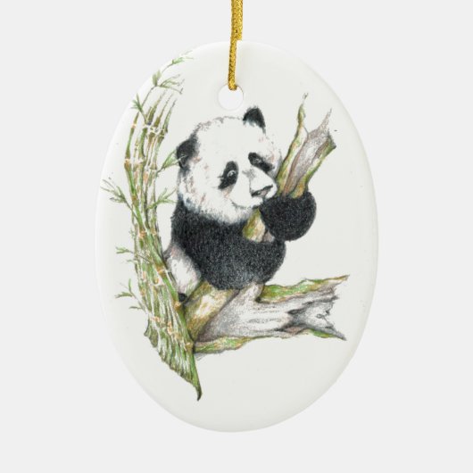 Panda Beer Keramisch Ornament (Voorkant)