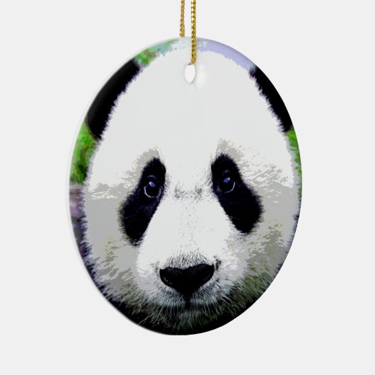 Panda Beer Keramisch Ornament (Rechts)