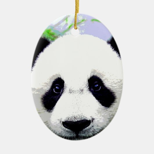 Panda Beer Keramisch Ornament (Voorkant)