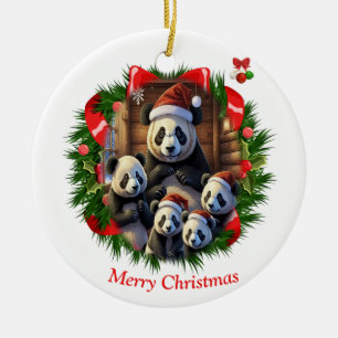 Panda Beer Kerst Keramisch Ornament