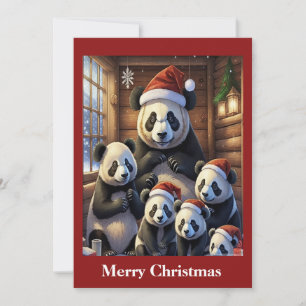 Panda Beer Kerstkaart