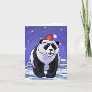 Panda Beer Kerstmis Feestdagen Kaart