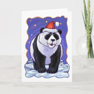 Panda Beer Kerstmis Feestdagen Kaart