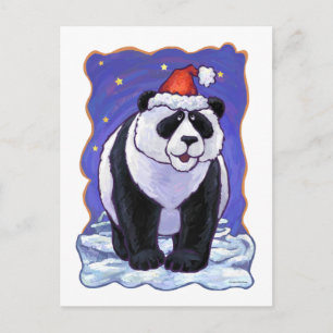Panda Beer Kerstmis Feestdagenkaart