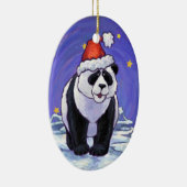 Panda Beer Kerstmis Keramisch Ornament (Rechts)