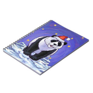 Panda Beer Kerstmis Notitieboek
