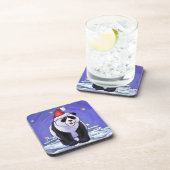 Panda Beer Kerstmis Onderzetter (Rechterzijde)