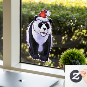 Panda Beer Kerstmis Raamsticker