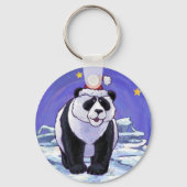 Panda Beer Kerstmis Sleutelhanger (Voorkant)