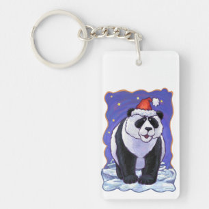 Panda Beer Kerstmis Sleutelhanger