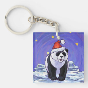 Panda Beer Kerstmis Sleutelhanger