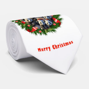 Panda Beer Kerstmis Stropdas