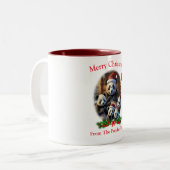Panda Beer Kerstmug  Tweekleurige Koffiemok (Voorkant links)