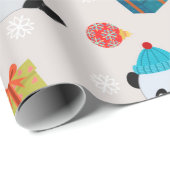 Panda Beer kerstpatroon Cadeaupapier (Rol Hoek)