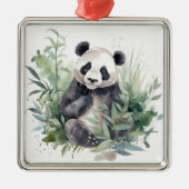 Panda Beer kerstversiering Metalen Ornament (Voorkant)