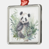 Panda Beer kerstversiering Metalen Ornament (Links)