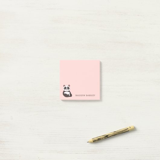 Panda Beer Kind Post-it® Notes (Op bureau)