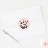 Panda Beer Kind Schattigee naam Envelop Seal Stick Ronde Sticker (Envelop)