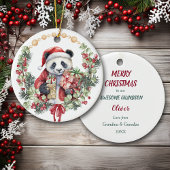 Panda Beer krans kleinzoon kerst Keramisch Ornament