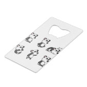 Panda beer kredietkaart flessenopener (Achterkant Gekanteld)