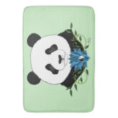 Panda Beer Lotus Flower Blue Badmat (Voorkant Verticaal)