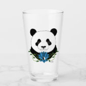 Panda Beer Lotus Flower Blue Glas (Voorkant)