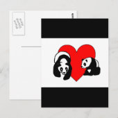 Panda Beer Love Briefkaart (Voorkant / Achterkant)