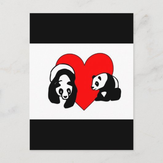 Panda Beer Love Briefkaart (Voorkant)