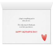 Panda Beer Love Mam Moederdag Kaart (Binenzijde Horizontaal (Onderkant))