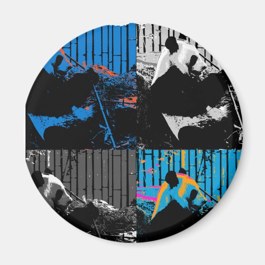 Panda-Beer Meerpanelen Modern Kunstontwerp Magneet (Voorkant)