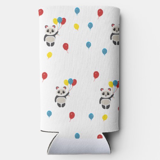 Panda beer met ballonnen wit (Achterkant)
