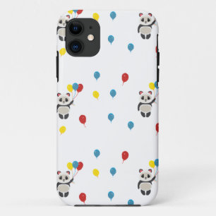 Panda beer met ballonnen wit iPhone 11 hoesje