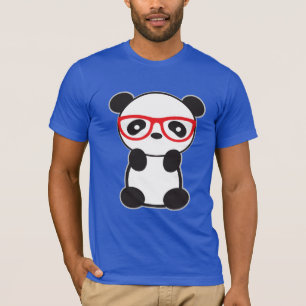 Panda-Beer met bril T-shirt