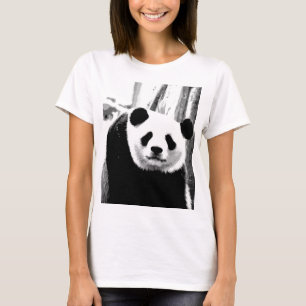 Panda-Beer met dubbelzijdig design, aangepast voor T-shirt