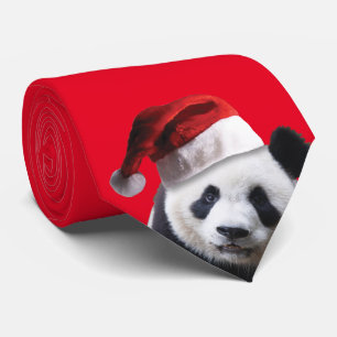 Panda Beer met kerstcadeau Pet Stropdas