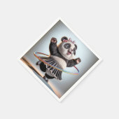 Panda Beer met Rainbow Hula Hoop Servet (Hoek)