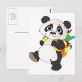 Panda-Beer met rugzak Briefkaart (Voorkant / Achterkant)