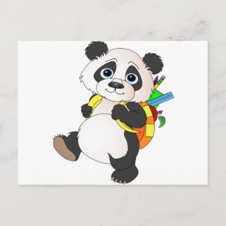 Panda-Beer met rugzak Briefkaart