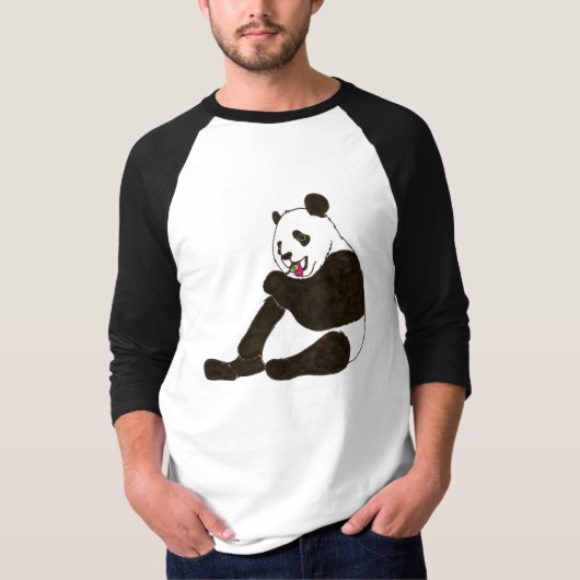PANDA-BEER MET SUCKER T-SHIRT (Voorkant)