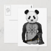 Panda Beer met Thor's Viking Hammer Briefkaart (Voorkant / Achterkant)