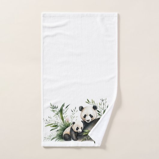 Panda Beer met welp Bad Handdoek (Handdoek)