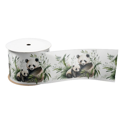Panda Beer met welp Lint (Spoel)